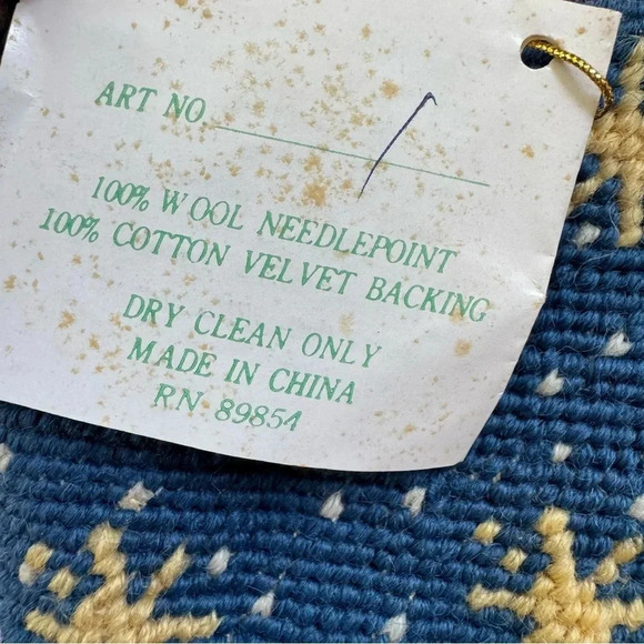 NWT Vintage The Jabara Group 100% Wool Needlepoint Santa Christmas Stocking - Picture 5 of 8